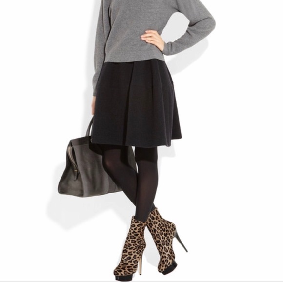 NEW CHARLOTTE OLYMPIA LEOPARD CALF HAIR ANKLE BOOT - Picture 7 of 8